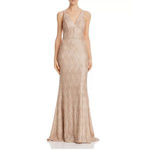 NWT AQUA Sequined Mermaid Gown